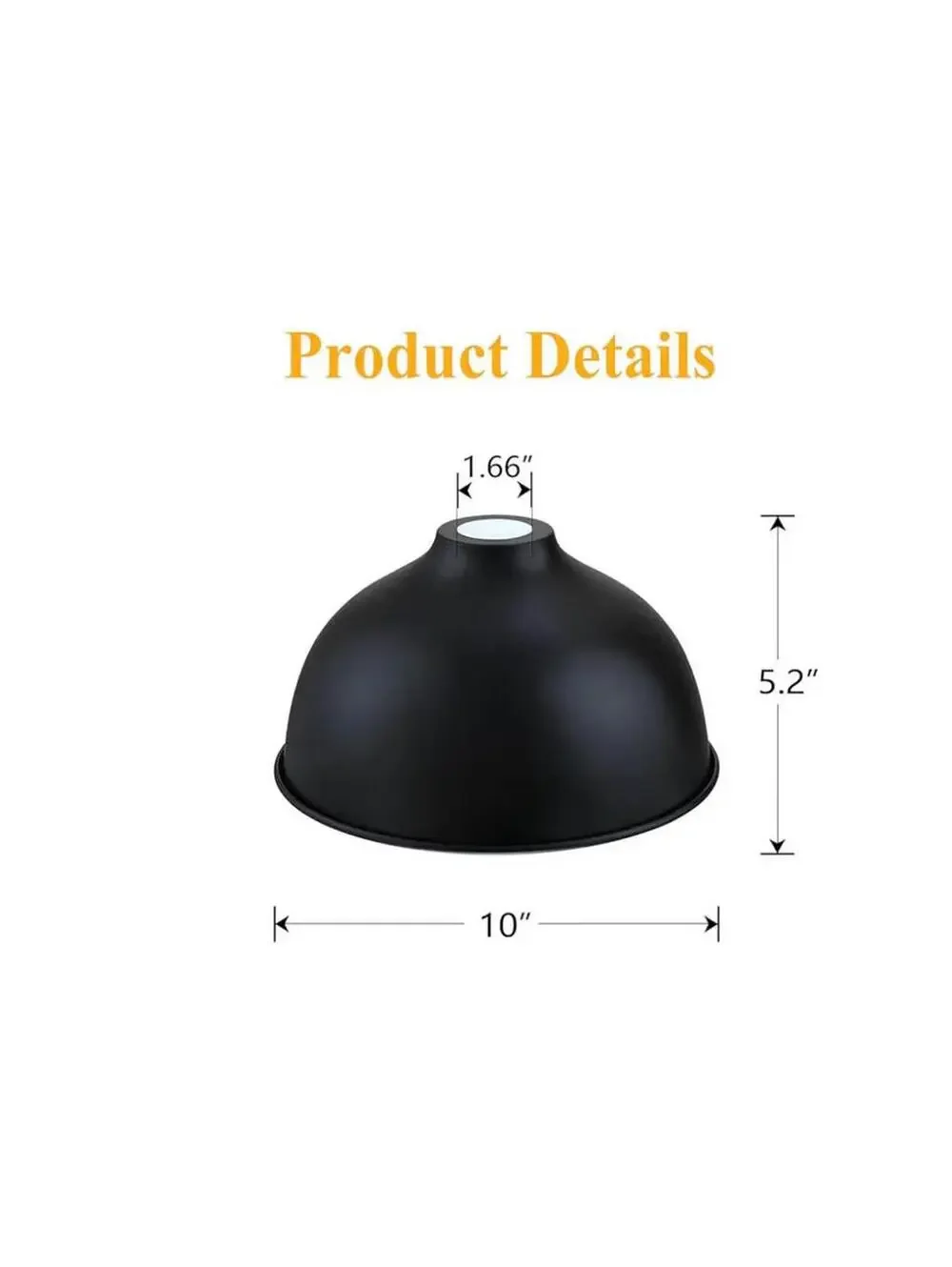 2 Pack 10 Inch Black Metal Drum Pendant Ceiling Light Shades - Wall Sconce Lamp